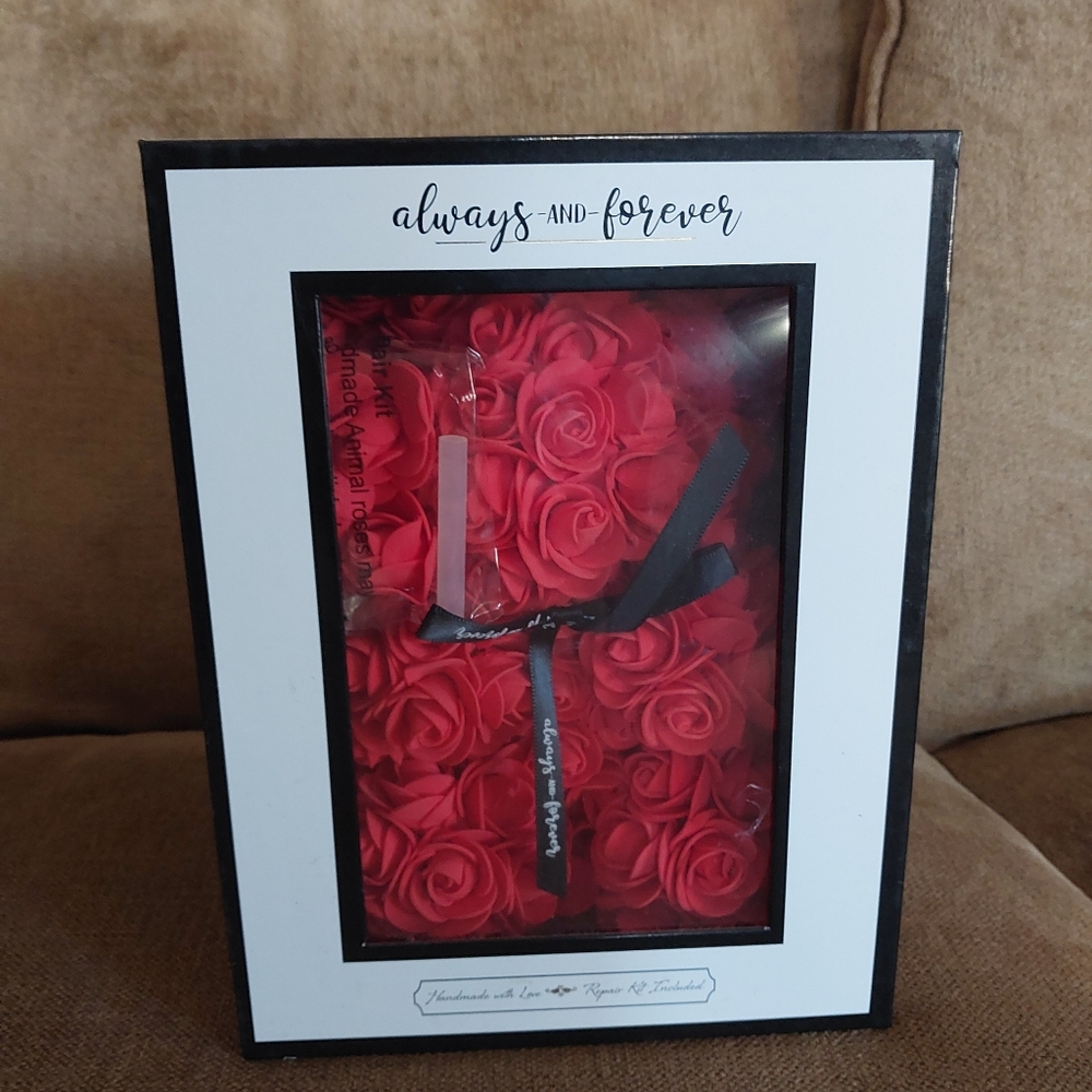 Always and Forever Red Rose Bear NWOT